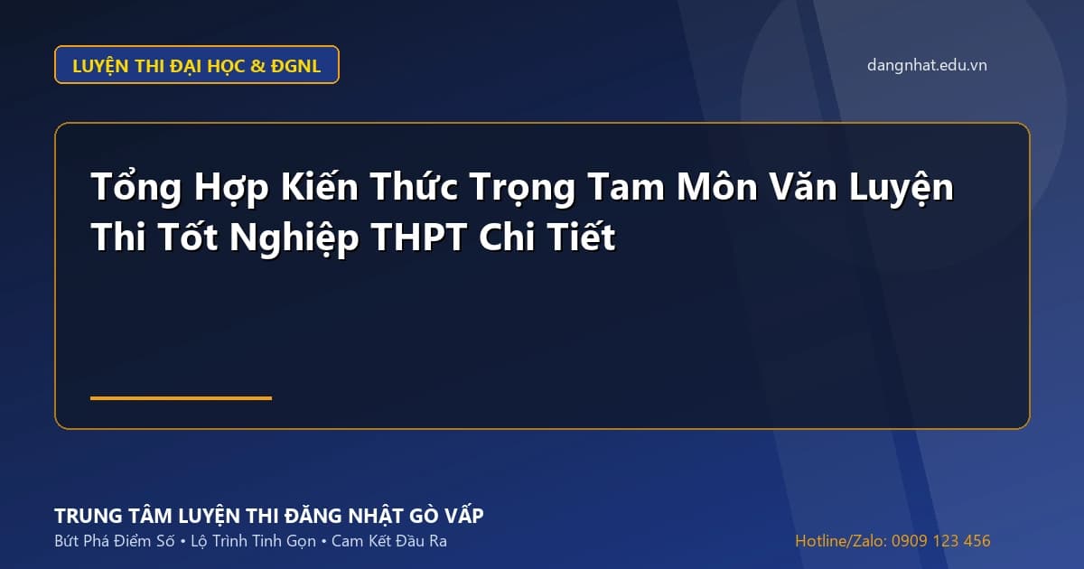 Banner - Tổng Hợp Kiến Thức Trọng Tam Môn Văn Luyện Thi Tốt Nghiệp THPT Chi Tiết